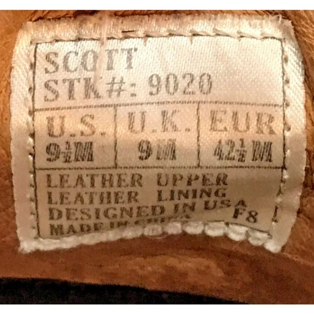 Dr. Comfort Scott 9020 Comfort Shoe Men's 9.5M Brown Leather Low Top Hook & Loop